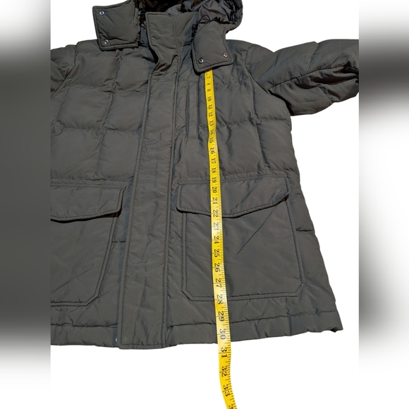 Uniqlo Puffer Jacket Mens Large Green Down Filled Coat - Picture 4 of 5